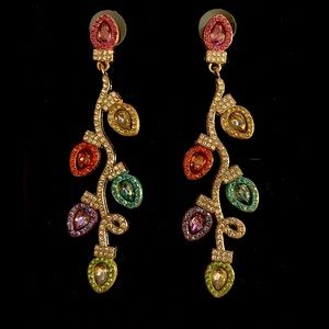 ⭐️ Beautiful Fashion Earrings - String of Colorful Holiday Light Earrings